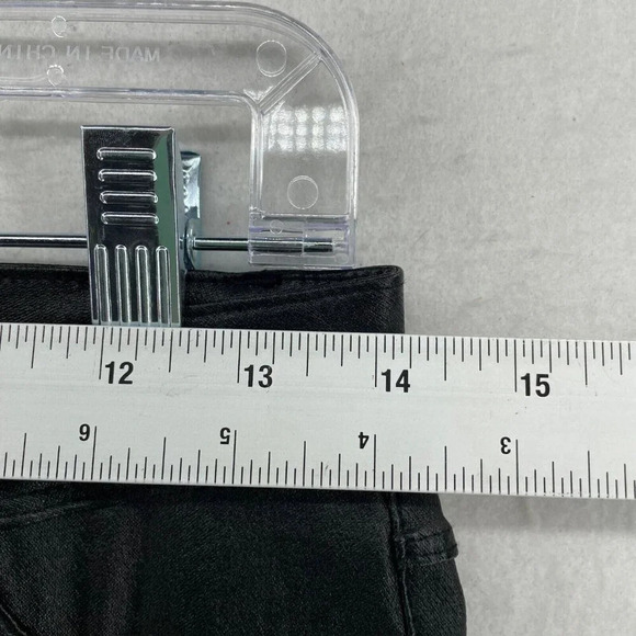 Shinestar Pants Women L Black Slim Stretch Tapered Ankle Career  Casual Button - Picture 3 of 10